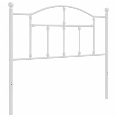 vidaXL Tête de lit métal blanc 100 cm