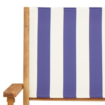 vidaXL Chaises de jardin pliantes lot de 4 tissu et bois massif