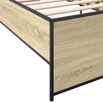 vidaXL Cadre de lit sans matelas chêne sonoma 100x200 cm