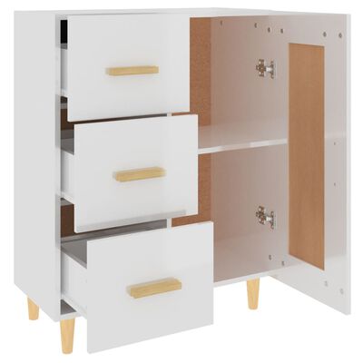 vidaXL Buffet Blanc brillant 69,5x34x90 cm Bois d'ingénierie