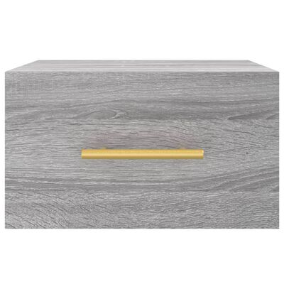 vidaXL Tables de chevet murales 2 pcs sonoma gris 35x35x20 cm