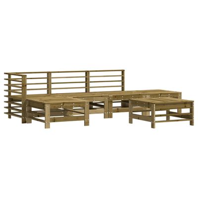 vidaXL Salon de jardin 6 pcs avec coussins bois de pin imprégné