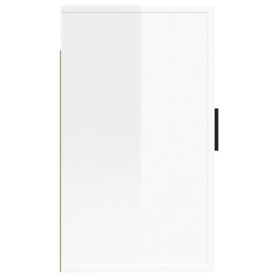 vidaXL Meuble TV mural Blanc brillant 40x34,5x60 cm