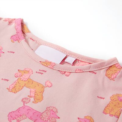 Pyjamas à manches courtes pour enfants rose clair 116