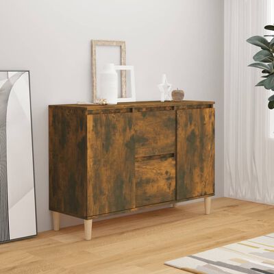 vidaXL Buffet Chêne fumé 101x35x70 cm Bois d'ingénierie