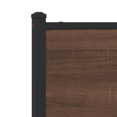 vidaXL Cadre de lit en métal avec tête de lit chêne marron 90x200 cm