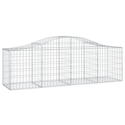 vidaXL Paniers à gabions arqués 40 pcs 200x50x60/80 cm fer galvanisé