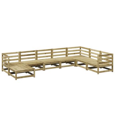 vidaXL Salon de jardin 8 pcs bois de pin imprégné