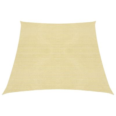 vidaXL Voile d'ombrage 160 g/m² Beige 3/4x2 m PEHD