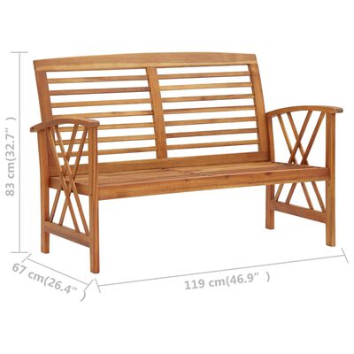 vidaXL Salon de jardin 5 pcs Bois d'acacia solide