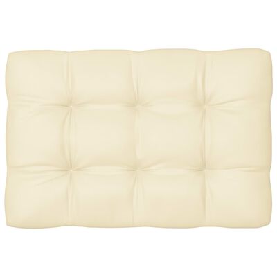 vidaXL Coussins de canapé palette lot de 7 Crème