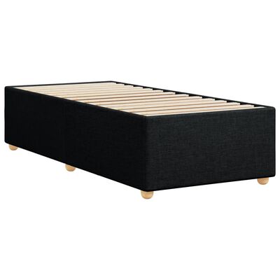 vidaXL Cadre de lit sans matelas noir 100x200 cm tissu