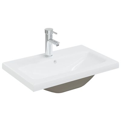 vidaXL Ensemble de meubles de salle de bain Blanc Aggloméré