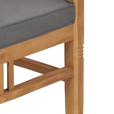 vidaXL Chaises de jardin avec coussins lot de 2 Bois de teck solide