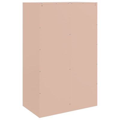 vidaXL Buffet rose 67x39x107 cm acier