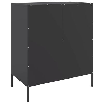 vidaXL Buffet noir 68x39x79 cm acier