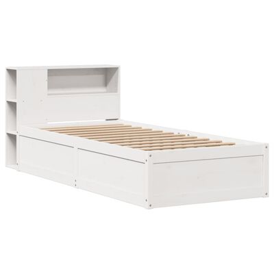 vidaXL Cadre de lit sans matelas blanc 100x200 cm bois de pin massif