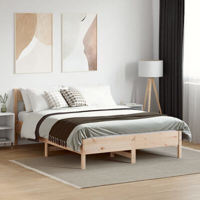 vidaXL Cadre de lit sans matelas 120x190 cm bois de pin massif