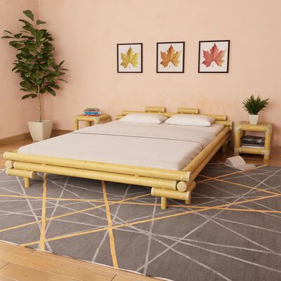 vidaXL Cadre de lit sans matelas bambou 160x200 cm