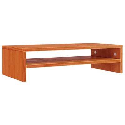 vidaXL Support de moniteur marron miel 50x24x13 cm bois de pin solide