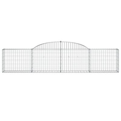 vidaXL Paniers à gabions arqués 17 pcs 300x30x60/80 cm Fer galvanisé