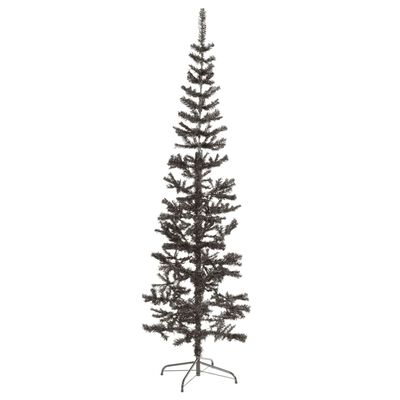 vidaXL Sapin de Noël étroit Noir 240 cm