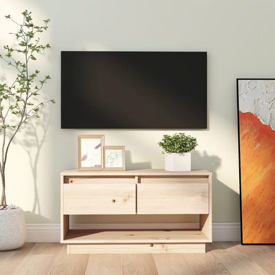 vidaXL Meuble TV 74x34x40 cm Bois de pin massif