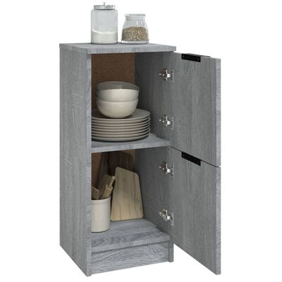 vidaXL Buffets 2 pcs Sonoma gris 30x30x70 cm Bois d'ingénierie