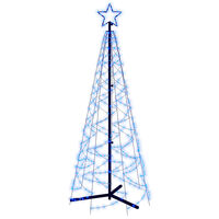 vidaXL Arbre de Noël cône 200 LED Bleues 70x180 cm