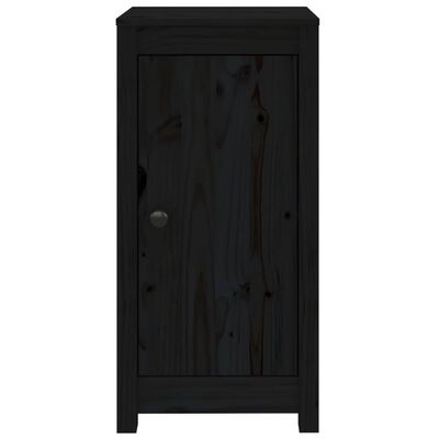 vidaXL Buffet noir 39x35x80 cm bois massif de pin