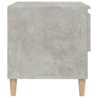 vidaXL Table de chevet Gris béton 50x46x50 cm Bois d'ingénierie