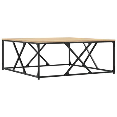 vidaXL Table basse chêne sonoma 100x100x40 cm bois d'ingénierie