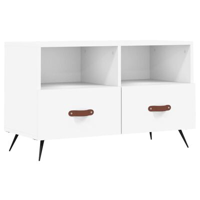 vidaXL Meuble TV Blanc 80x36x50 cm Bois d'ingénierie