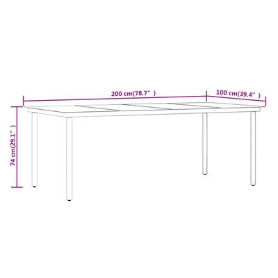 vidaXL Ensemble à manger de jardin coussins 7 pcs Résine tressée Verre