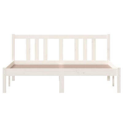 vidaXL Cadre de lit sans matelas blanc bois massif 140x200 cm