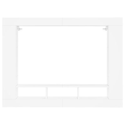 vidaXL Meuble TV blanc 152x22x113 cm bois d'ingénierie