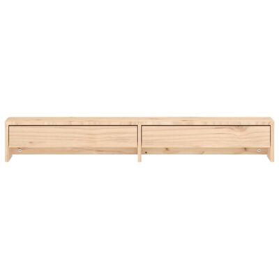 vidaXL Support pour moniteur 100x27x15 cm Bois de pin solide