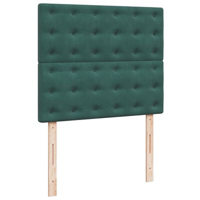 vidaXL Sommier à lattes de lit et matelas Vert foncé 120x200cm Velours