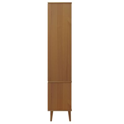 vidaXL Armoire à vitrine MOLDE Marron 90x35x175 cm Bois de pin massif