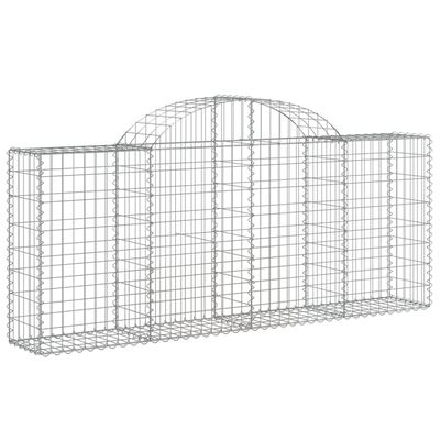 vidaXL Paniers à gabions arqués 25 pcs 200x30x80/100 cm Fer galvanisé