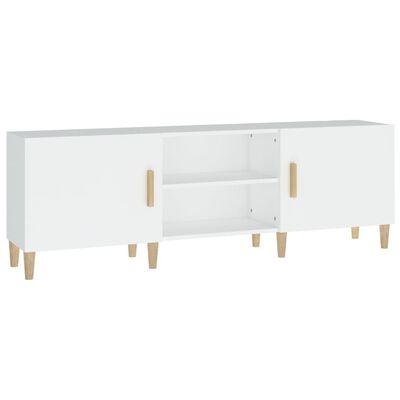 vidaXL Meuble TV Blanc 150x30x50 cm Bois d'ingénierie