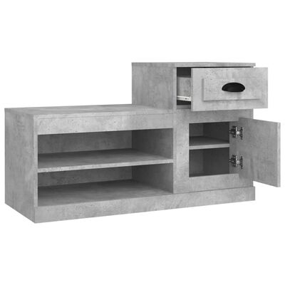 vidaXL Armoire à chaussures gris béton 100x42x60 cm bois d'ingénierie