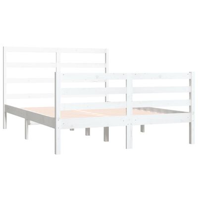 vidaXL Cadre de lit sans matelas blanc bois de pin massif 120x190 cm