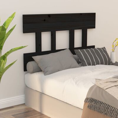 vidaXL Tête de lit Noir 103,5x3x81 cm Bois massif de pin