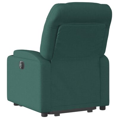 vidaXL Fauteuil inclinable vert foncé tissu