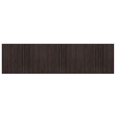 vidaXL Tapis rectangulaire marron foncé 80x300 cm bambou