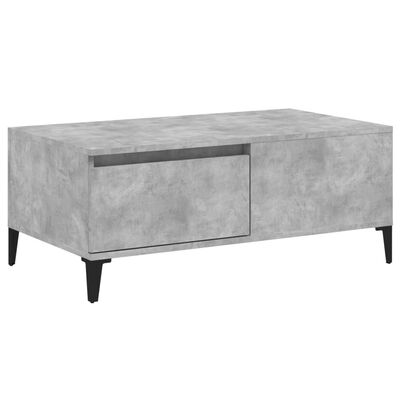 vidaXL Table basse Gris béton 90x50x36,5 cm Bois d'ingénierie