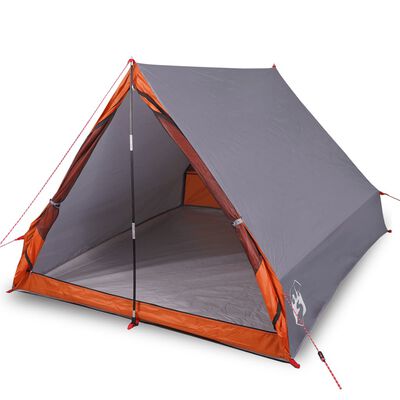 vidaXL Tente de camping en forme de A 2 personnes gris imperméable