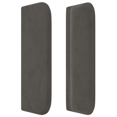 vidaXL Tête de lit avec oreilles Gris foncé 83x16x78/88 cm Velours