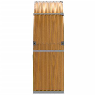 vidaXL Porte-bûches marron clair 120x45x140 cm acier galvanisé